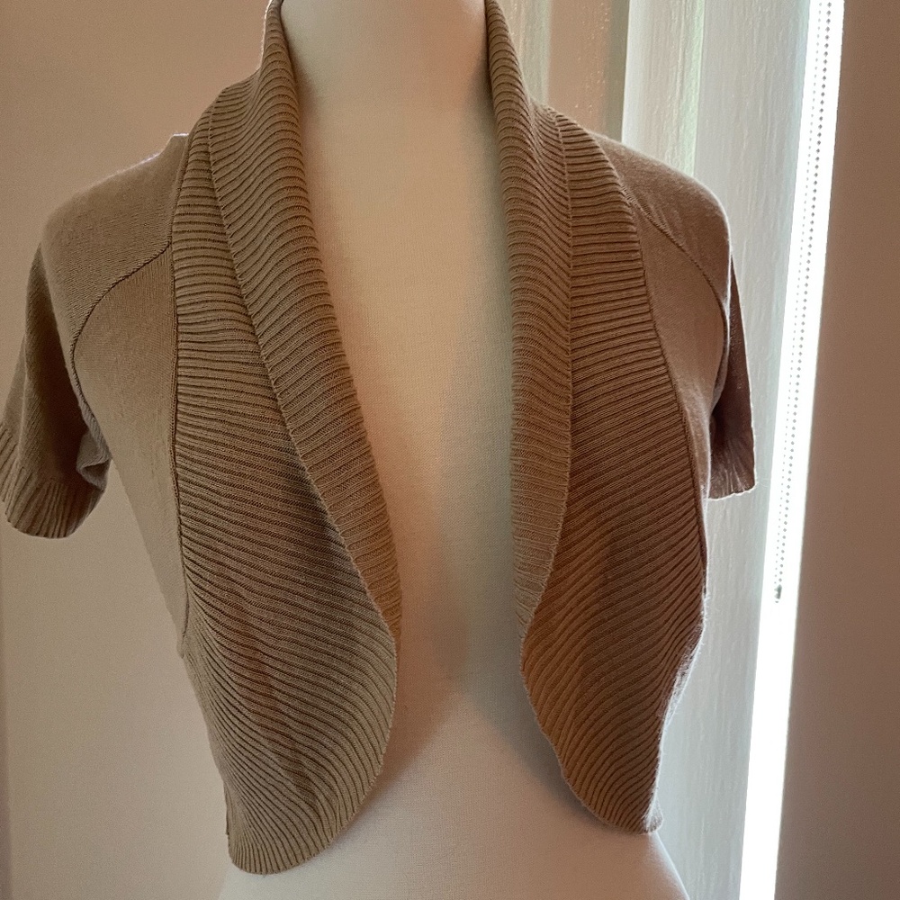 New nude sweater bolero/shrug size s